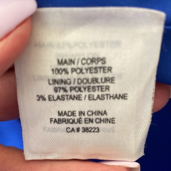 Blue pencil skirt with slit - Picture 9 of 9